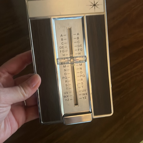 Vintage Mid Century Modern Lion Flip Address Book with Atomic Starburst. - Picture 3 of 6